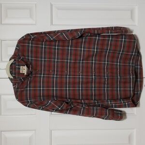 Red Head Brand Plaid Button Down Large Tall